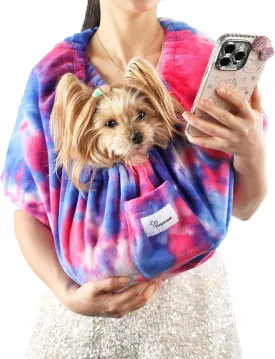 Starry Dreamscape Pattern Small Animal Carrier & Bonding Pouch  Small Size Pet Bib for Cozy, Stylish, and Secure Travel with Your Fur Friend  Perfect for Pets with a Touch of Magic