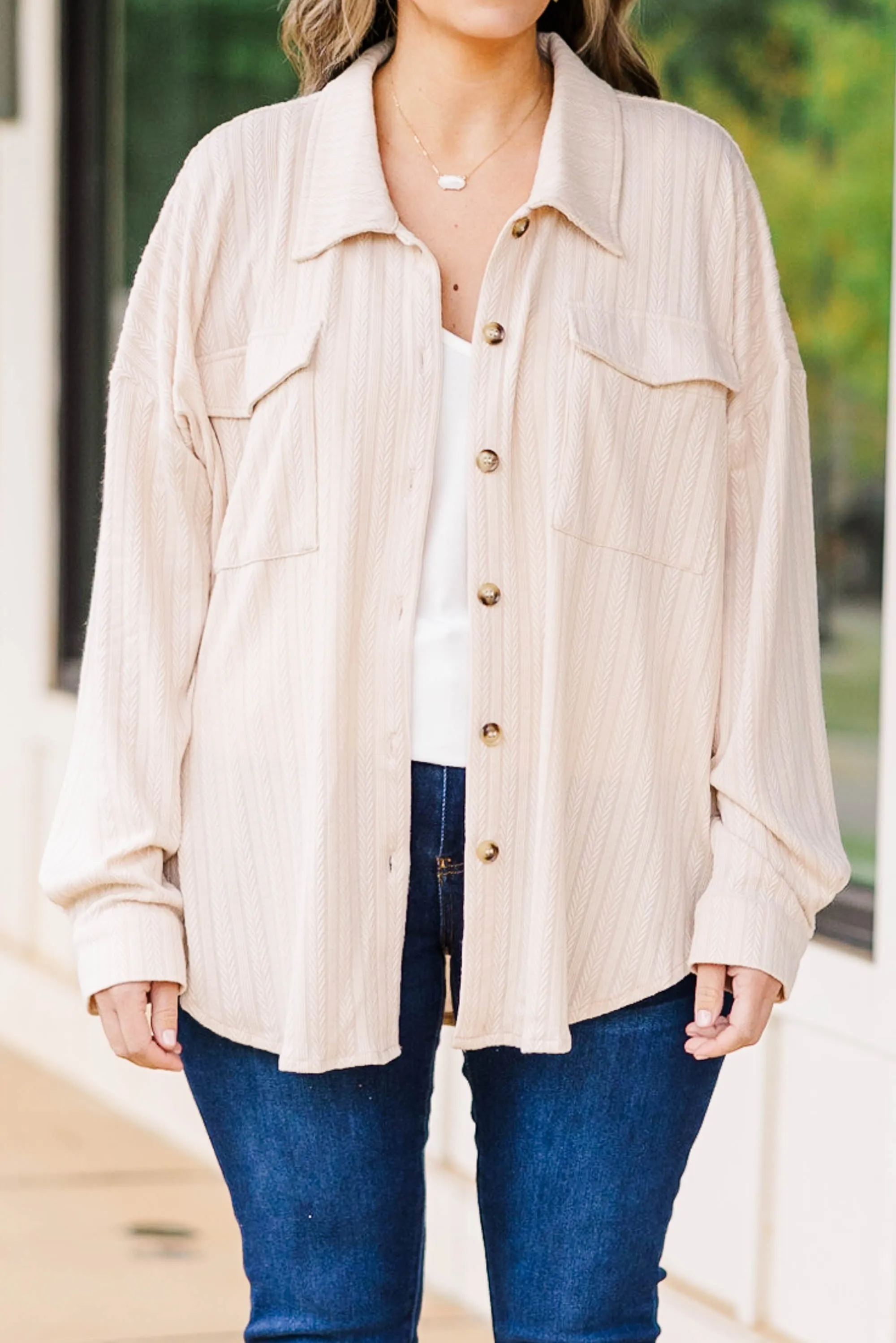 Stars In Heaven Shacket, Taupe