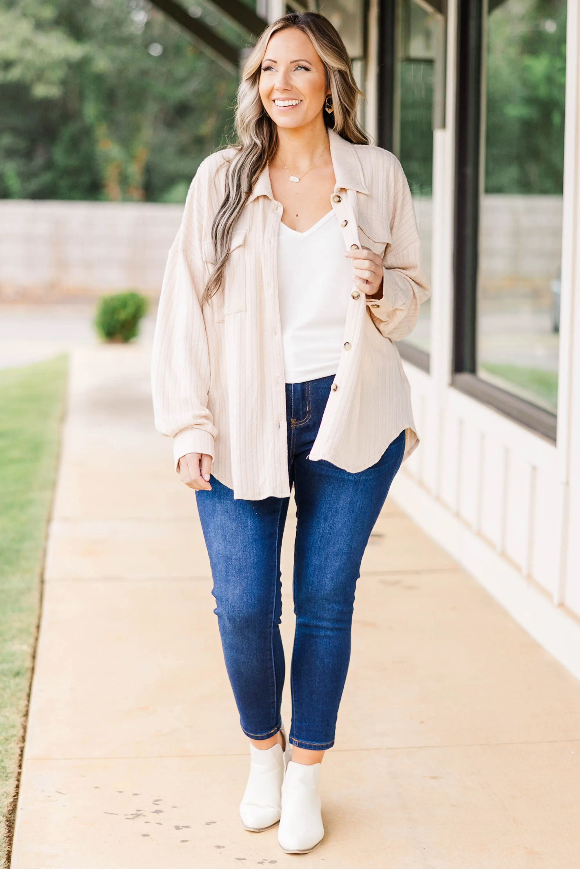 Stars In Heaven Shacket, Taupe