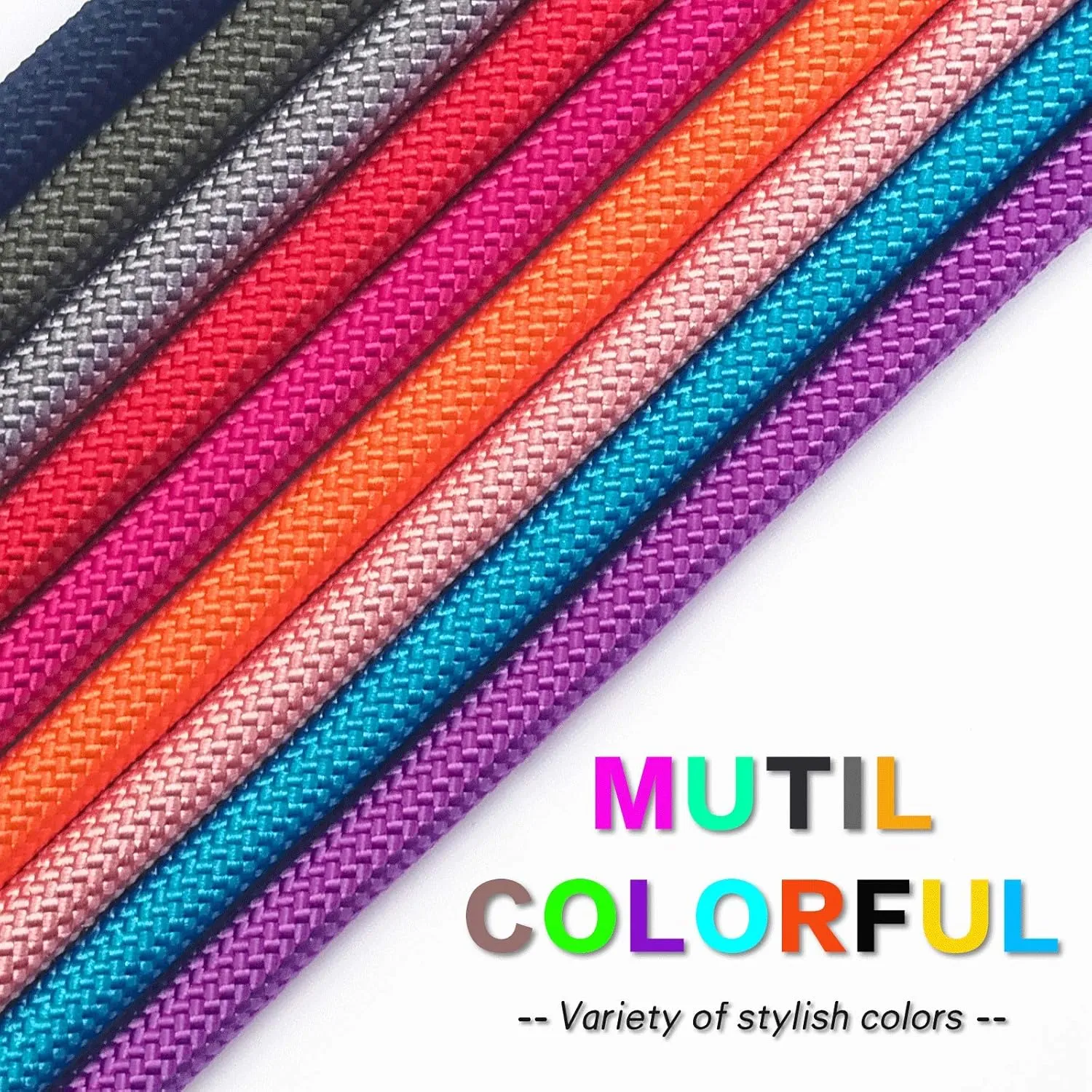 Strong Slip Rope Dog Training Leash (5ft) - Heavy Duty Durable Braided Nylon Lead with Rubber Stopper & Padded Handle - No Pull Walking for Medium Large Dogs (Hot Pink, 1/2" x 5ft)