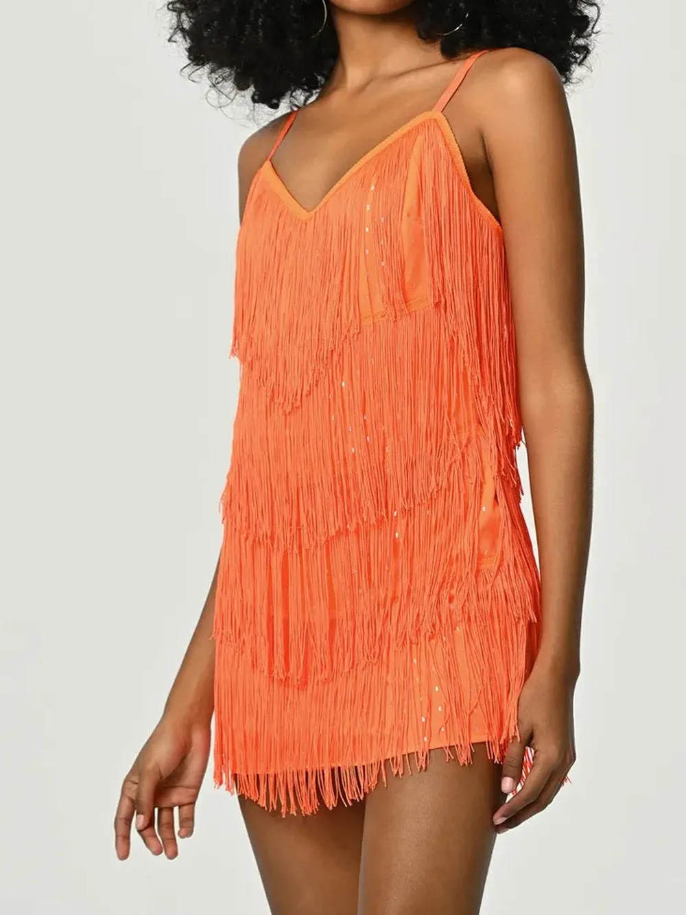 Summer Women's Party Fringe Slip Dress