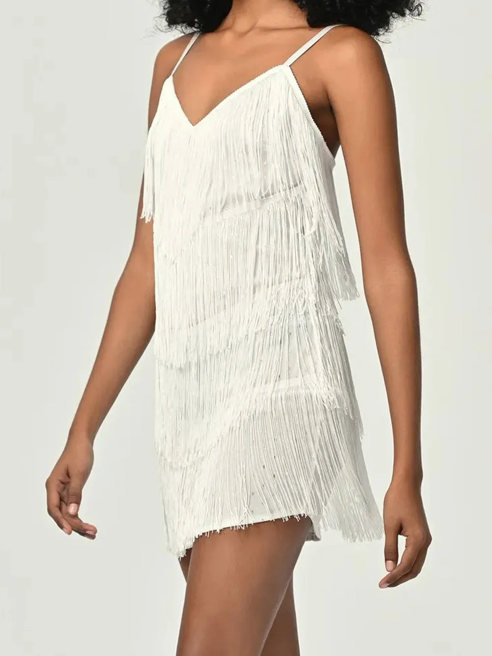 Summer Women's Party Fringe Slip Dress