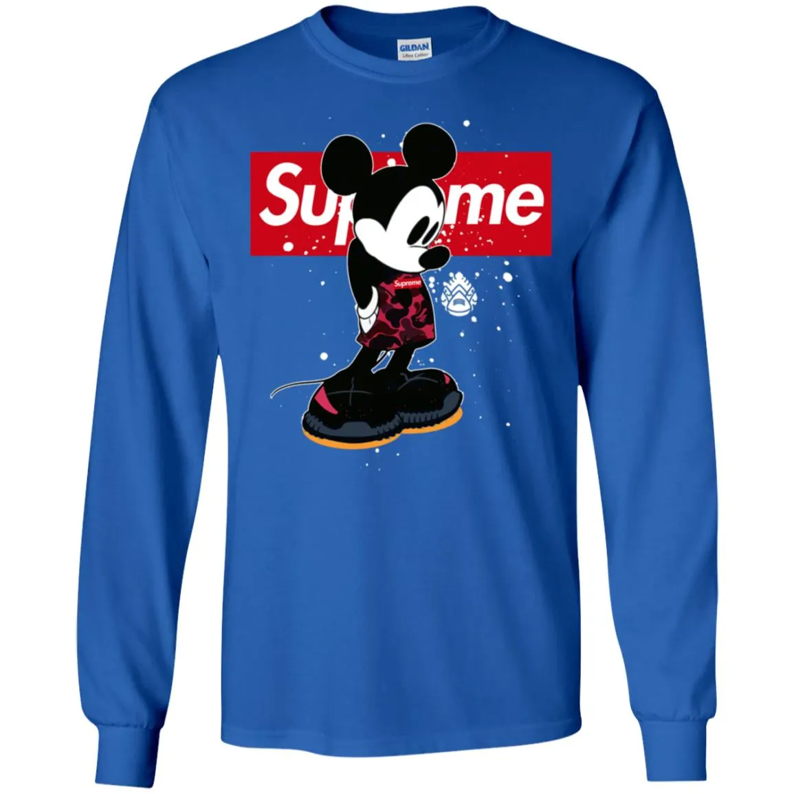 Supreme Mickey Babe Cute Love T-shirt Men Long Sleeve Shirt