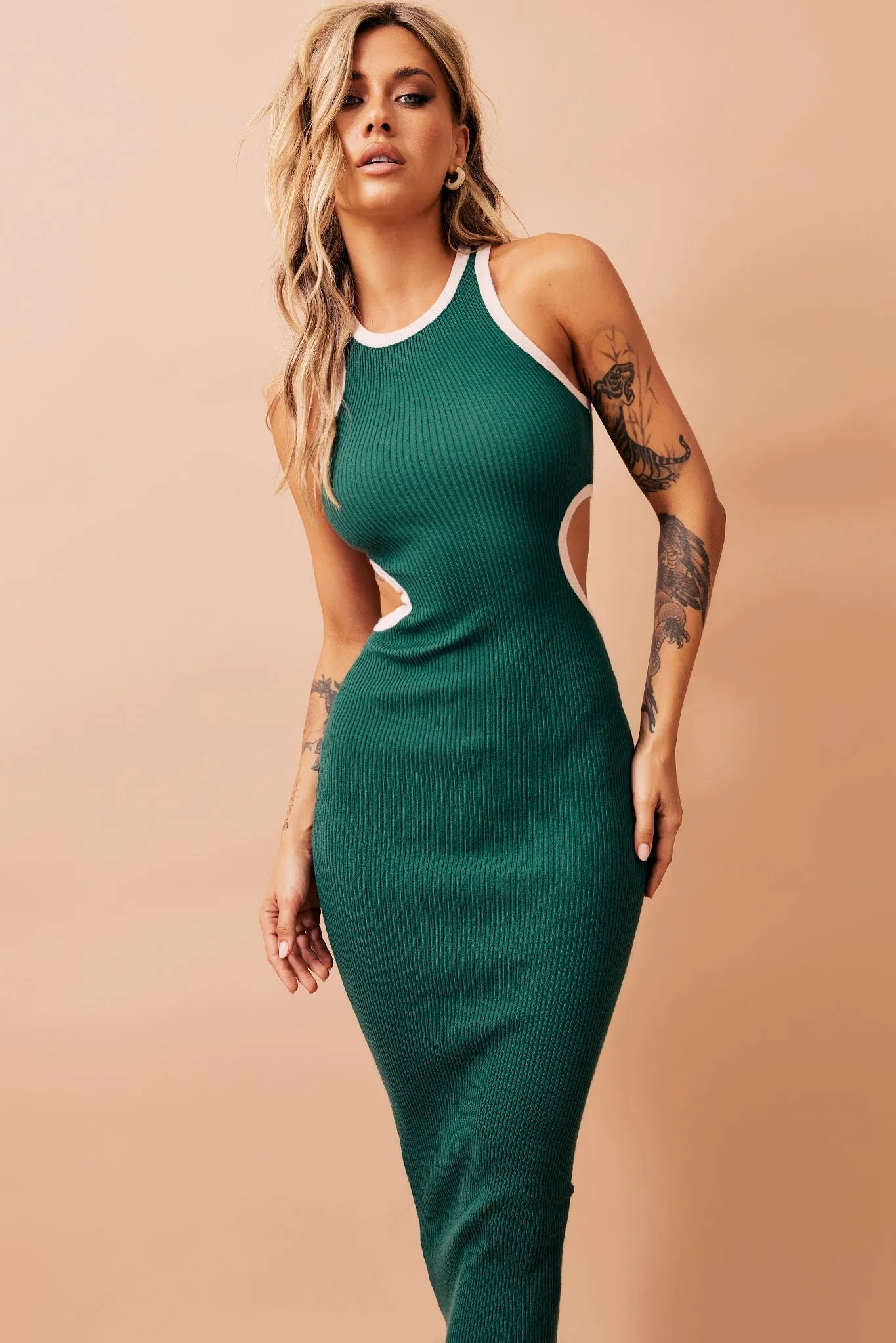 These Moments Mini Dress - Forest Green