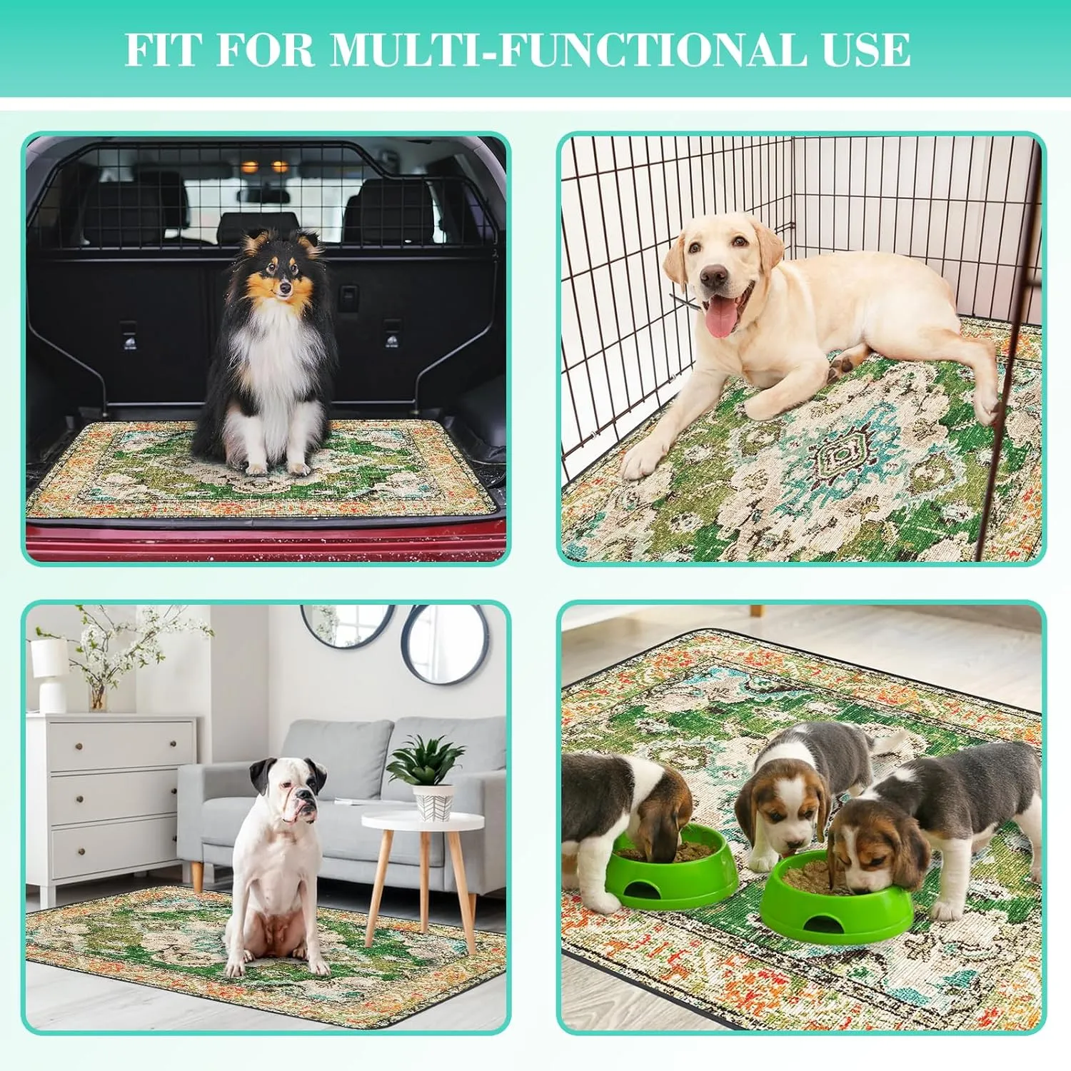 Thicken Washable Pee Pads for Dogs, Waterproof Reusable Pee Pads for Dogs54"x72" Super Absorbent Leakproof Dog Pads, Non-Slip Potty Pads for Floor, Crate, Couch, Whelping Pads Pet Supplies