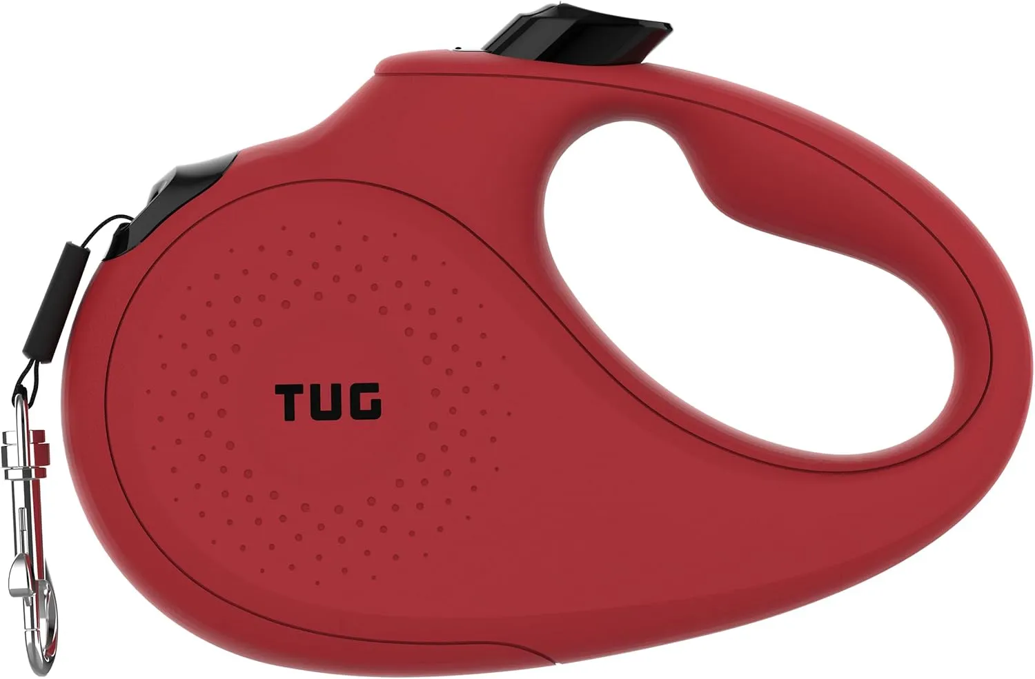 TUG Monochrome 360 Tangle-Free Retractable Dog Leash | 16 ft Strong Nylon Tape (Medium, Red)