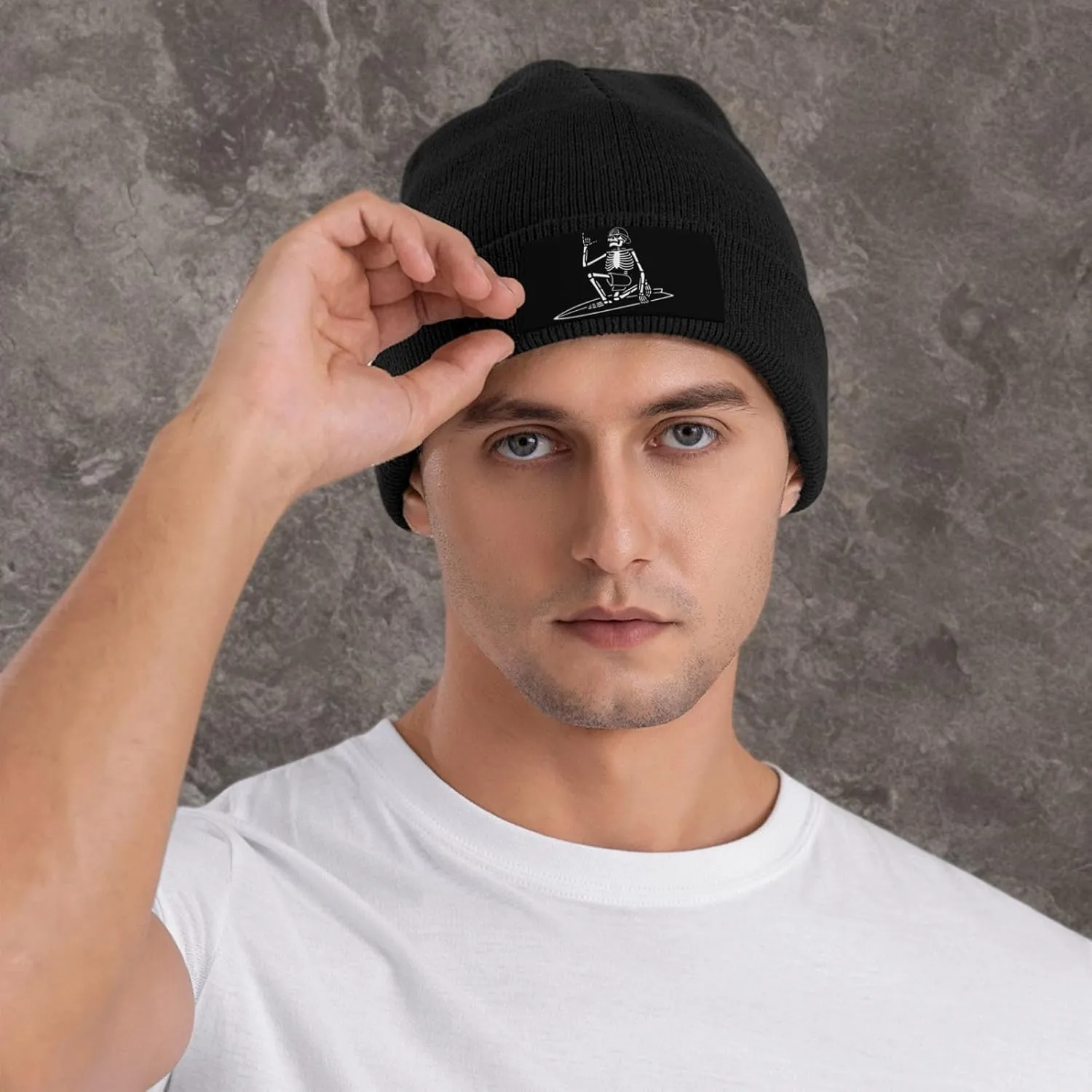 Unisex Beanie for Men and Women Cuffed Plain Knit Hat Winter Soft Warm Beanies Hats Cap