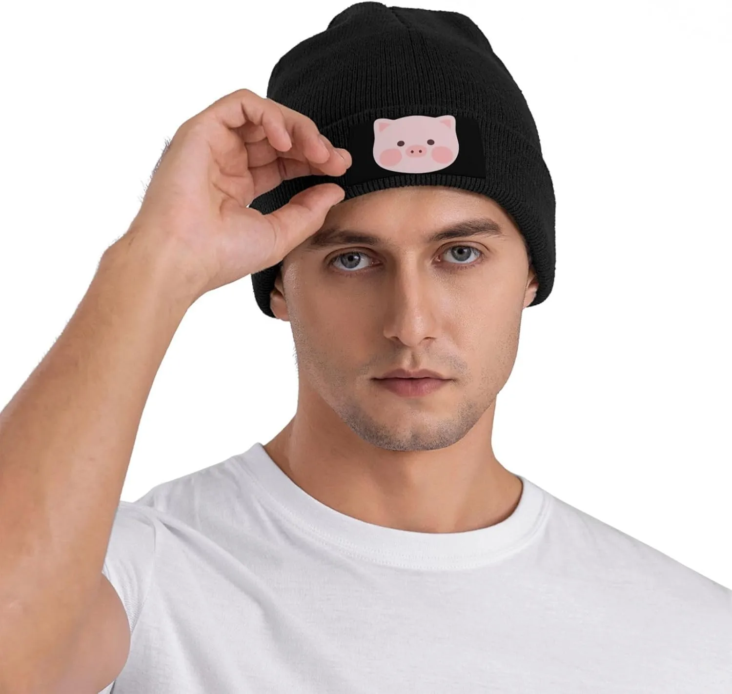 Unisex Beanie for Men and Women Cuffed Plain Knit Hat Winter Soft Warm Beanies Hats Cap