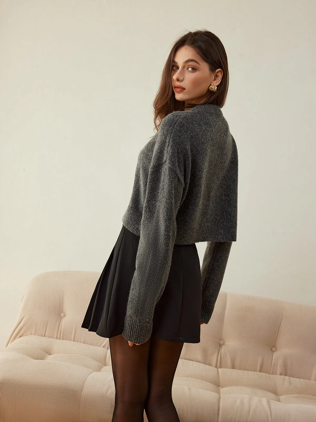 Versatile Button Short Cardigan