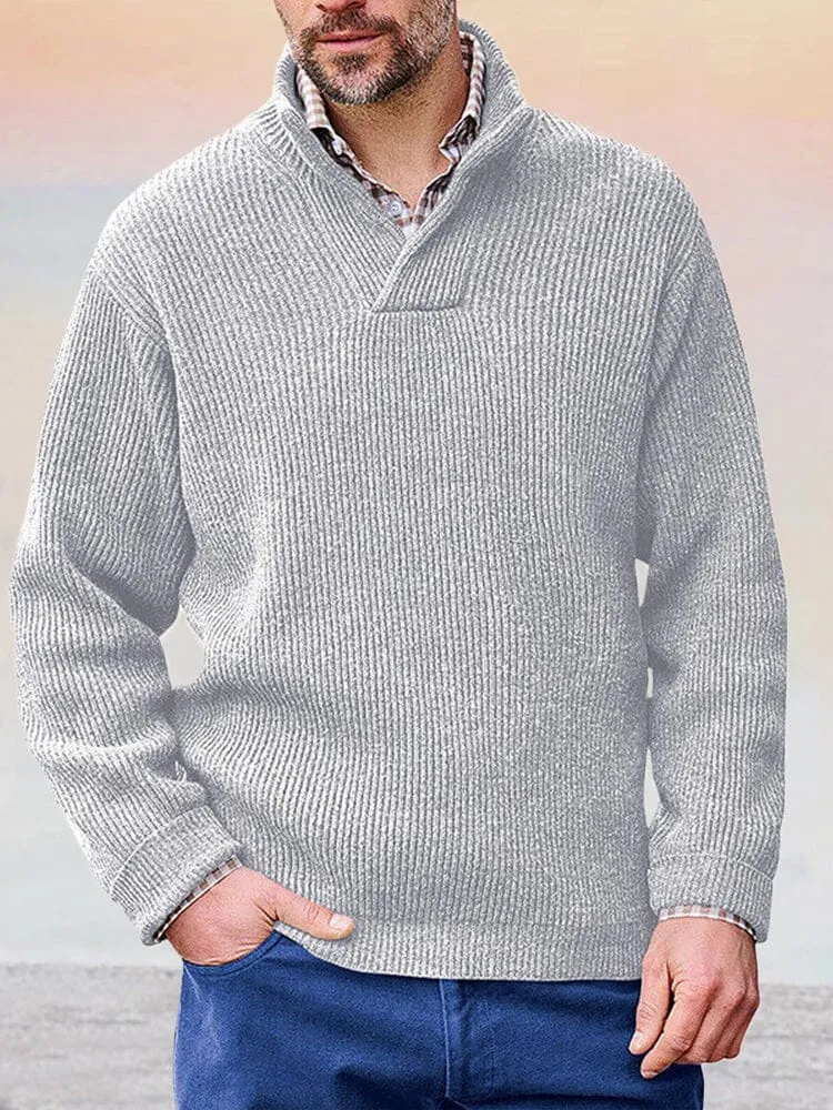 Versatile Solid Color Sweater