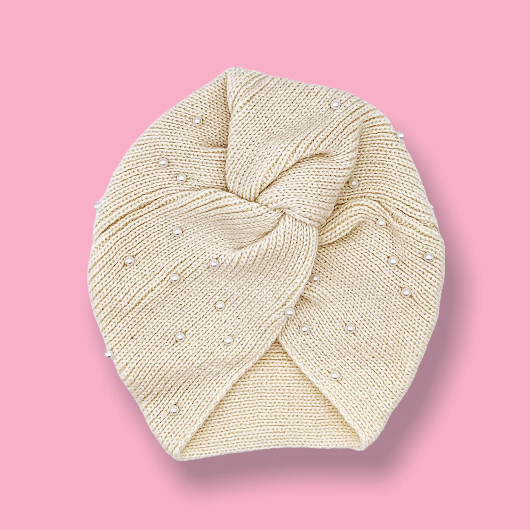 Women Pearl Bonnet Beanie