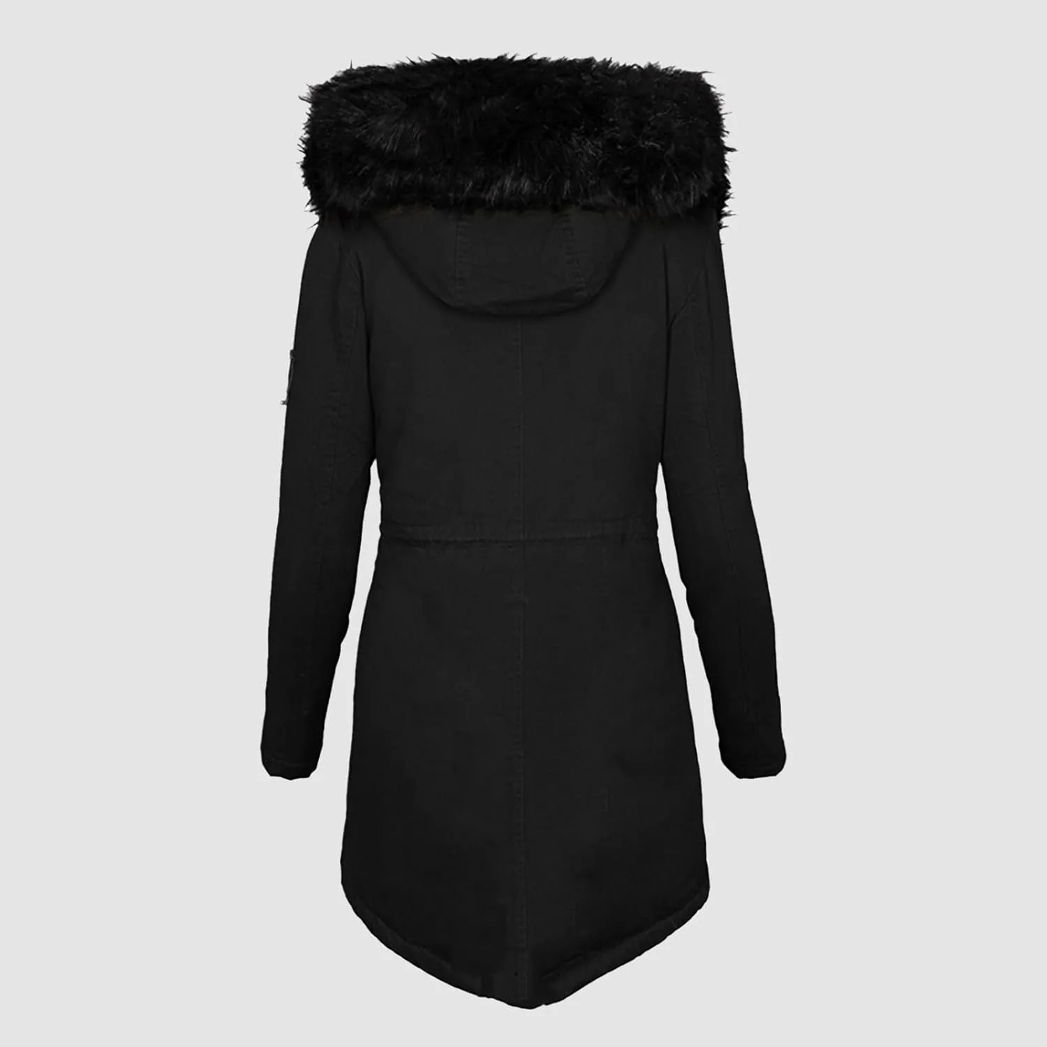 Women's Fleece Lined Parka Jackets Thicken Warm Winter Coat Hooded Ski Jacket with Pockets Windproof Puffer Jackets Pea Coat